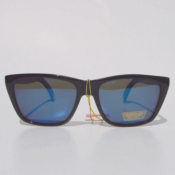 NWT True Vintage Racer Sports style w/polarized smoke / blue mirror Sunglasses - Picture 1 of 3